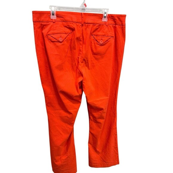 Lane Bryant Women's 20 Long Coral Orange Stretch Pants Plus Ladies Casual Work - Picture 4 of 4
